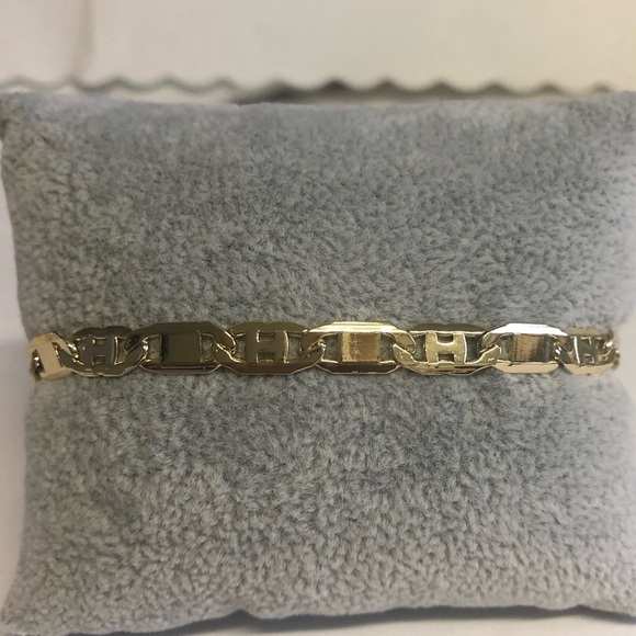 NEW Pretty Bird 18k Yellow Gold Plated Chunky H Link Bracelet - Picture 3 of 10